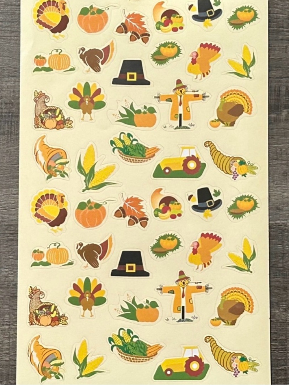 💞 New Thanksgiving Turkey & Harvest Scrapbook Craft Stickers